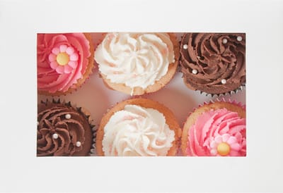 House of Marie Cupcake Doos met Venster Wit 6 pk/2