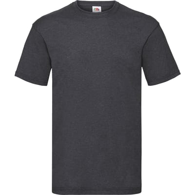 Fruit of the Loom Heren Valueweight Heather T-shirt (Donkergrijs)
