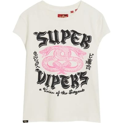 T-shirt Korte Mouw Superdry T-shirt à motif fantaisie et manches courtes