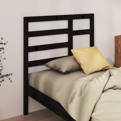 vidaXL - Hoofdbord - 96x4x104 - cm - massief - grenenhout - zwart