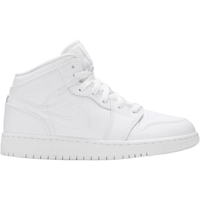 Jordan 1 Mid Triple Blanc (2020) (GS) 38.5 white