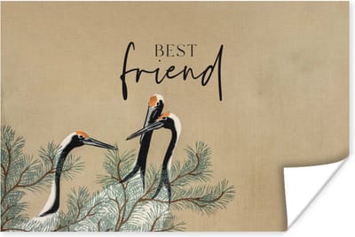 Poster Best friend - Quotes - Spreuken - Vriendschap - Beste vrienden - 180x120 cm XXL