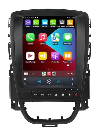 Autoradio 1/32GB met Carplay en Android Auto | Geschikt voor Opel Astra J en Cascada 2009-2016 met ECO knop | radio met navigatie | 2009 2010 2011 2012 2013 2014 2015 2016 | Vauxhall Buick Verano gtc opc eco button