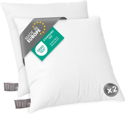 Set van 2 Zachte Microvezel Kussens 80x80cm Hypoallergeen en Wasbaar
