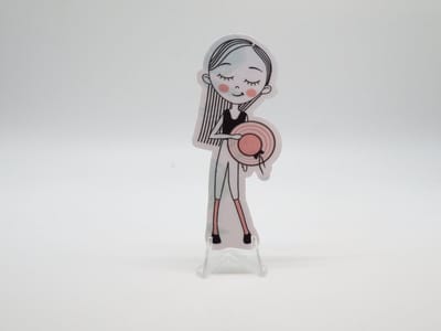 Meisje met Hoed - Meisjes Meiden | Vera's Arts & Dice | Schattige Stickers - Handgemaakte Stickers - Journaling - Bullet Journal - Scrapbooking - Leuke Stickers - Laptop Sticker - Telefoon Sticker
