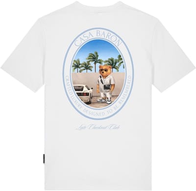 Baron Filou T-shirt SS26 Oval Backprint Filou CLXVIII White