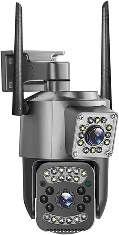Beveiligingscamera - IP Camera - Buiten Bewaken - Dubbele Lens PTZ - 8MP - Zwart