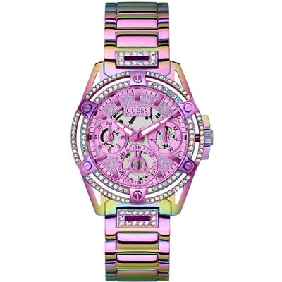 Montre à Quartz pour Dames Série Crystal Queen - Cadran Squelette, Boîtier en Acier Inoxydable, Diamètre 40mm-GW0464L4