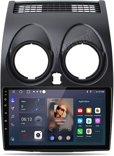 Junsun Android 15 Autoradio Geschikt Voor Nissan Qashqai 1 J10 (2006-2013) Accessoires - 1GB+32GB - Draadloze CarPlay & Andriod Auto - GPS-navigatiesysteem - Bluetooth - Stuurwielbediening - WiFi - 9-inch Touchscreen - RDS - USB