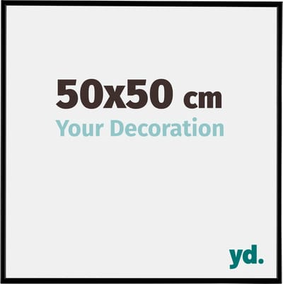 Your Decoration - Fotolijst 50x50 cm - Kunststof - Zwart Mat - Evry