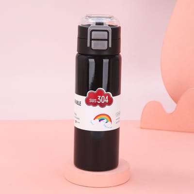 Nieuwe Thermosbeker Nieuw Roestvrij Staal Mannelijke en Vrouwelijke Studenten Grote Capaciteit Stuiterbeker Hand in Hand Om Te Dragen Dubbele Drinkbekers 500ml