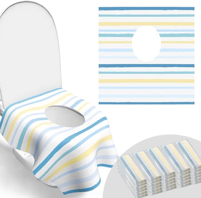 Toiletzitting Hoezen - Wegwerp Potjeshoezen - Reizen Zindelijkheid - Individueel Verpakt - 30 Stuks - Golf