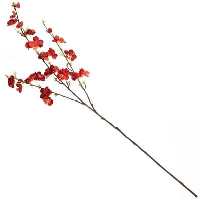 Kunsttak kersenbloesem 115cm rood
