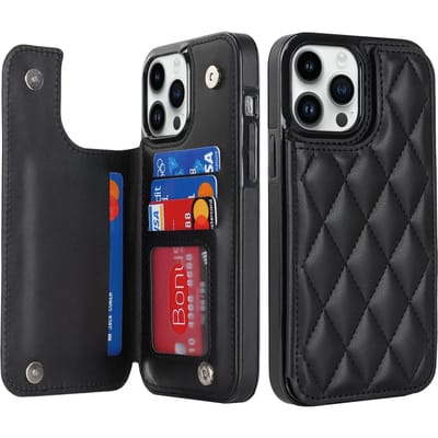 Housse en Cuir à Motif Grille Rhombique pour Pour IPhone 16 15 14 13 12 Mini 11 Pro Max XR 7 8 Plus Porte-Cartes Portefeuille Étui de Téléphone IPhone 16 Pro