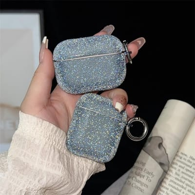 Pour Airpods Pro 3/Pro 2/Pro/4/3/2 Étui Strass Paillettes Bling Mat Protecteur Funda Sac pour Écouteurs Bluetooth Airpods for airpods Pro3 gris