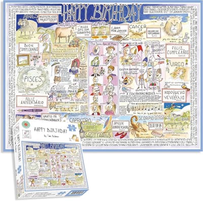 1000 Stukjes Legpuzzel met Humoristisch Verjaardagsthema - Kwaliteitspuzzel