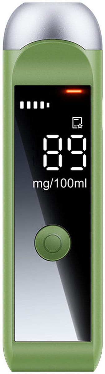 Blaastest Professionele alcoholtester met hoge nauwkeurigheid - Blaastesters - Alcohol met digitaal display Draagbare persoonlijke alcoholtester voor thuisgebruik -groente