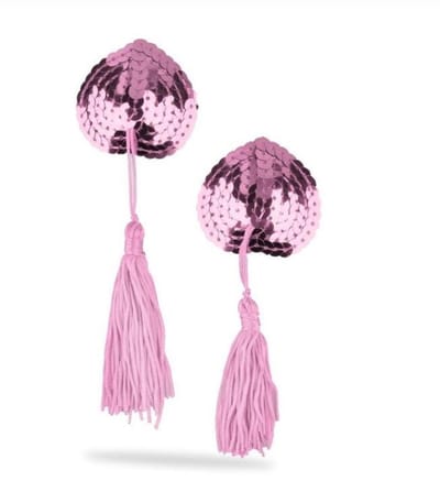 Tepelkwastjes - Burlesque - Hartvormig Roze - Tepel kwastjes - nipple tassles - sexy show