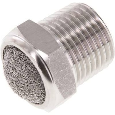 NPT 1/2'' Roestvrijstalen Compacte Pneumatische Geluiddemper 1.4301 Draadgaas