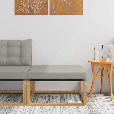 vidaXL - Buiten - Voetenbank - Massief - Acacia - Hout - Wit