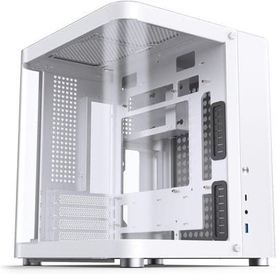 Compacte Micro-tower PC Behuizing met Gehard Glas Wit