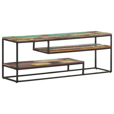 vidaXL - Tv-meubel - 130x30x45 - cm - massief - gerecycled - hout