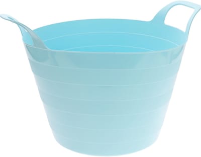 Excellent Houseware Flexibele wasmand - blauw - 30 liter - kunststof - 54 x 37 cm - met handvatten