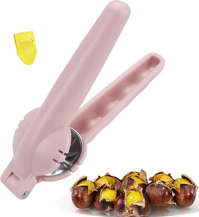 Chestnut Cutter Tool - Handig Notenopener Mes voor Eenvoudig Pellen van Kastanjes en Noten (Roze)