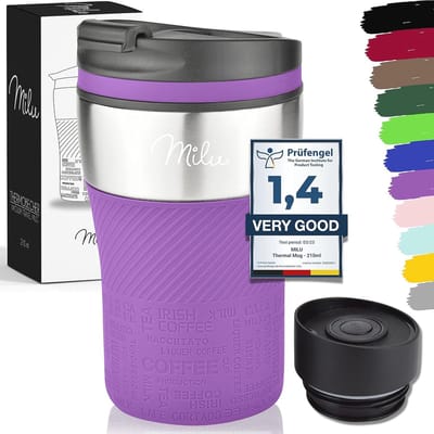 Thermobeker 210 ml - Lekvrij Roestvrij Staal - Dubbelwandige Reis Mok - Ideaal voor Koffie en Thee