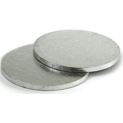 Support de gâteau Rond Épais Argenté 30 cm
