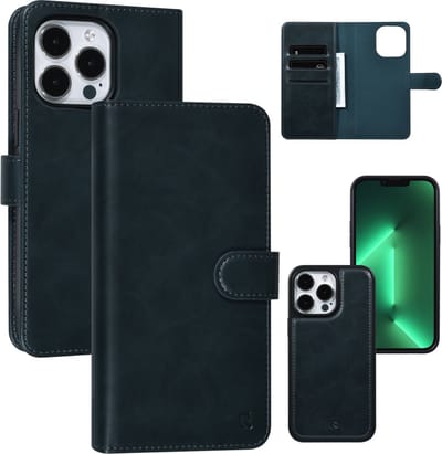 UNIQ Accessory Apple iPhone 13 Pro Max Blauw Book Case & Back Cover Telefoonhoesje - Pu-materiaal voor Bescherming van Telefoon