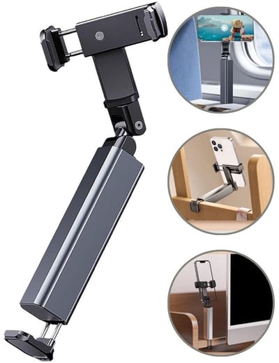 Ainy - Mini Selfie Stick Tripod bureau klem | Selfiestick Universeel geschikt voor apple iphone 12 / 13 / 14 / 15 / 16 ( plus / pro / max ) & samsung galaxy S series | Foto en Video gadgets | Telefoonhouder auto | Telefoon statief / telefoonstandaard