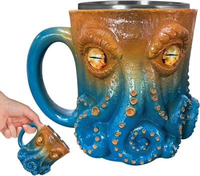 Unieke 3D Octopus Bierglazen als Cadeau voor Mannen - Perfecte Verjaardagscadeau voor Vrienden, Vader of Partner met Zeeleven Thema