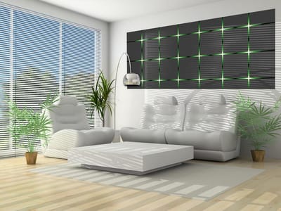 Pattern Squares Light Flash Photo Wallcovering