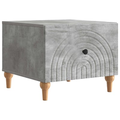 vidaXL - Salontafel - met - lade - Betongrijs - 49 - x - 50 - x - 40 - cm - Bewerkt - hout