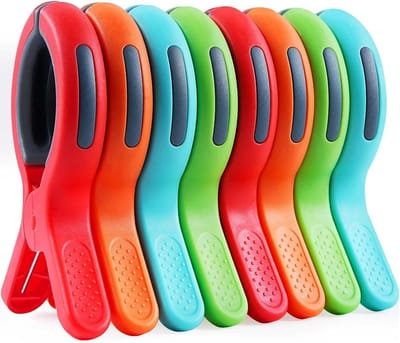 8 stuks grote strandlakenklemmen voor zonneligstoelen, handdoekklemmetjes voor zonnebank, strandklemmetjes voor handdoeken, wasklem tafeldoekklemmen voor buiten zwembadovertrekklemmen