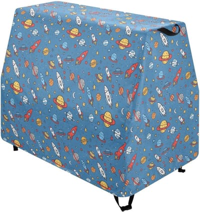 Water Tafelhoes Kinderen - Buiten Tafel Beschermhoes - Speeltafel Beschermen - Cartoon Ruimte Raket Print