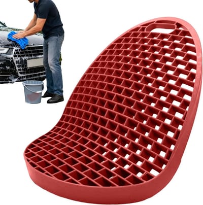 Autowasemmer Inzetstuk - Vuilval Emmer - Voertuig Onderhoud - 360 Graden Zandbarrière - 315 x 27 cm - Rood