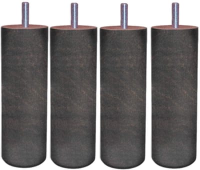 3700527833859 kameleon cilinder, set van 4 bedpoten, hout, grijs eiken, hoogte 15 cm