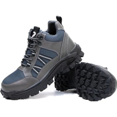 Chaussures de sécurité pour hommes avec embout en acier anti-écrasement chaussures de travail pour hommes baskets légères anti-perforation chaussures indestructibles Dropshipping 40 grise