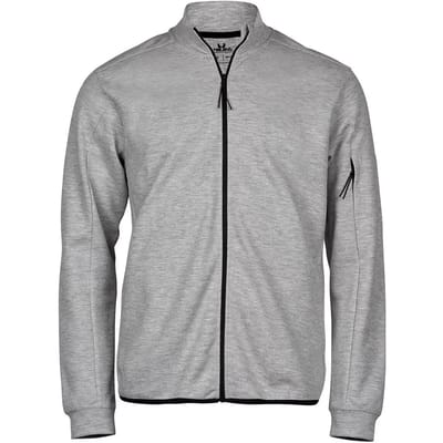 Tee Jays - Athletic Full Zip Sweat - Heather Grey - XS