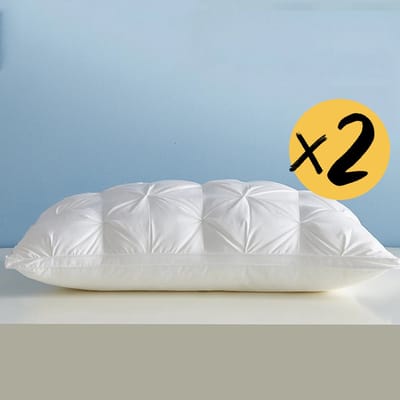 Bedkussens 2 Pack Hotel Kwaliteit Kussens, Holle Fiber Standaard Kussens, Ultra Zacht Kussen Geschikt voor Rug en Zijslapers Lichaamskussen Set Slaapkussen, Wit, 48 x 70 cm (900 g)