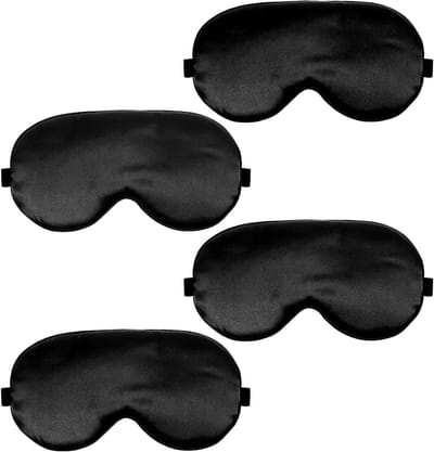 4 stuks zijden slaapmasker voor mannen en vrouwen, verstelbaar en lichtblokkerend oogmasker voor yoga en reizen, ideaal voor ontspanning en slaapkwaliteit
