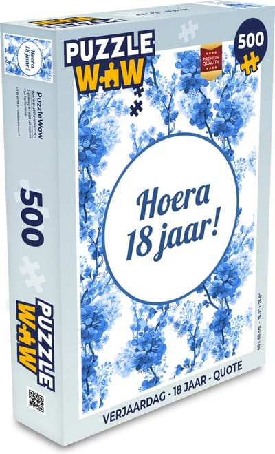 Puzzel Verjaardag - 18 jaar - Quote - Legpuzzel - Puzzel 500 stukjes