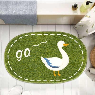 Tapis de Sol Absorbant de Salle de Bain Cartoon, Tapis de Chambre à Coucher à Séchage Rapide, Antidérapant Épais en Imitation Cachemire 40 * 60cm
