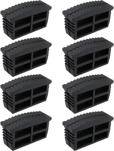 Dailygoods- Antislipmat - 8 Stuks 57x21 mm - Rubber Vervangingsmat - Veilig Grippen - Ladder Voeten - Schokbestendig Materiaal - Laddervoeten