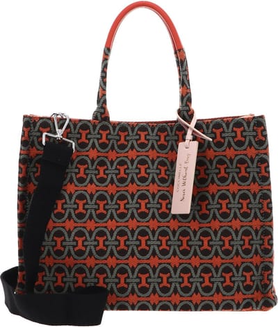 COCCINELLE Handtas Schoudertas Never Without Bag Jacquar Handbag Mul. Kale G / Tang Veelkleurig