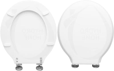 Toilet Seat - WC Deksel - Badkamer Renovatie - Hout met Polyesterhars - Rechthoekig vierkant - Wit Glanzend
