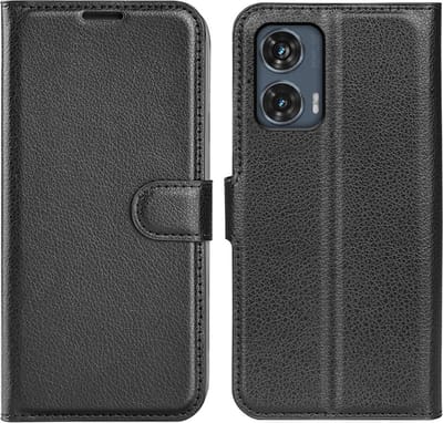 Coverup Hoesje - Geschikt voor Motorola Edge 50 Fusion Hoesje - Coverup Book Case - Zwart