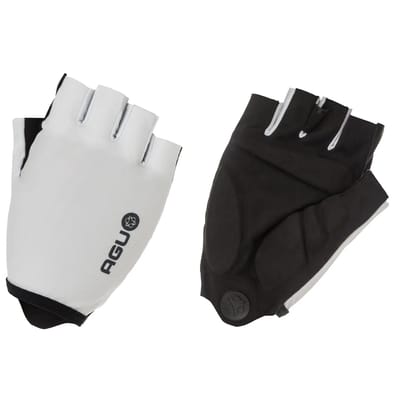 AGU Gel Fietshandschoenen Zomer - Wielrenhandschoenen Dames & Heren - Wit - Maat M
